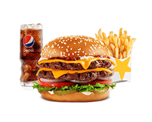 Combo, Chargrilled Burgers, Hardees, Super Star ® Burger Combo